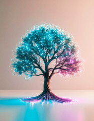 christmas tree with colorful lights