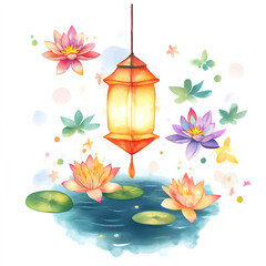 Lanterns and lotus flowers are often associated with important festivals in Asia.