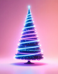 christmas tree with colorful lights