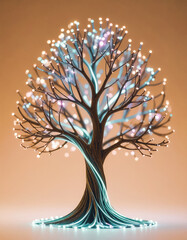 christmas tree with colorful lights