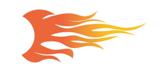 Racing fire flame car decal vector burning speed vinyl sticker for car side, truck, suv, motorcycle