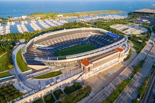 Morning Soldier Field Chicago circa 2017