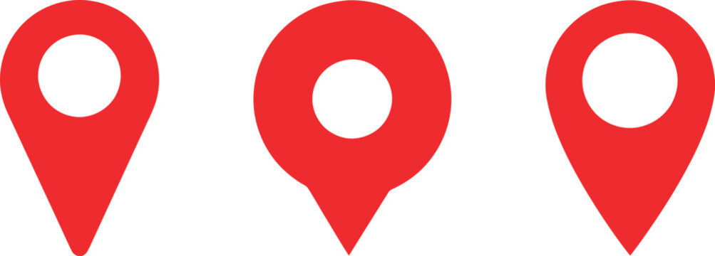 Map pin icon set. location pin place marker. Location icon. Map marker pointer icon set. GPS location symbol collection. Modern map markers. Vector illustration !