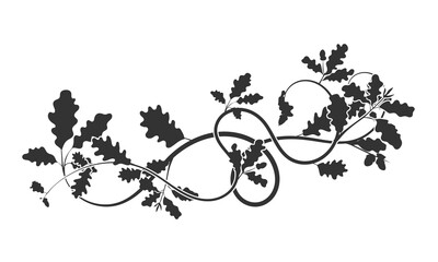 A printed decoration featuring pattern oak tree