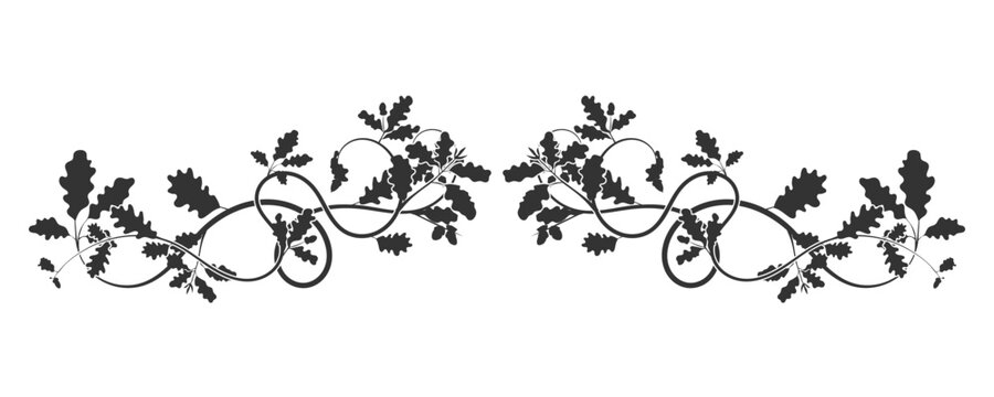 A fascinating ornamental weaving of oak branches