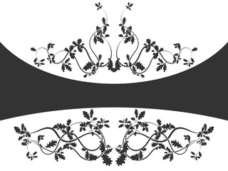 Oak tree branch weaving pattern with text frame