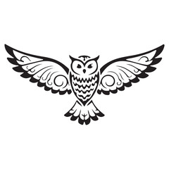 Obraz premium Cardinal Bird Silhouette on Swirling Branch Vector Logo Design