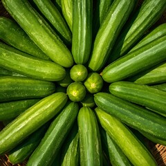 fresh zucchini on the market
