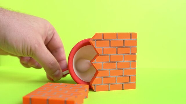 Megaphone breaks through the wall of censorship. Freedom of speech and information access. Digital rights, media control issues. Global communication challenges.