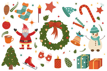 wintertime for Merry Christmas and Happy New Year seasonal greetings holiday background