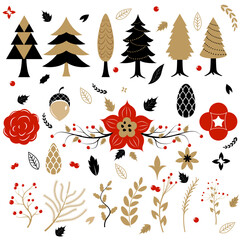 Naklejka premium wintertime for Merry Christmas and Happy New Year seasonal greetings holiday background