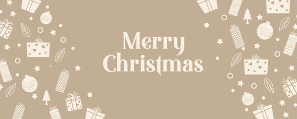 Naklejka premium wintertime for Merry Christmas and Happy New Year seasonal greetings holiday background