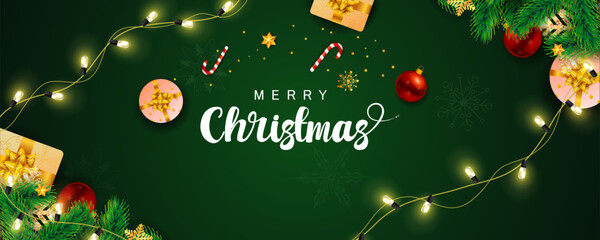 wintertime for Merry Christmas and Happy New Year seasonal greetings holiday background
