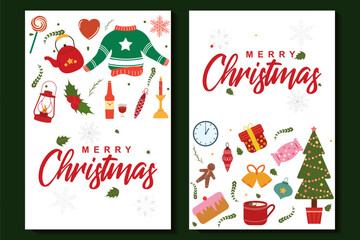 wintertime for Merry Christmas and Happy New Year seasonal greetings holiday background
