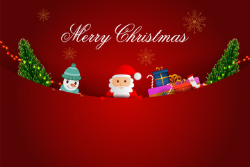 wintertime for Merry Christmas and Happy New Year seasonal greetings holiday background