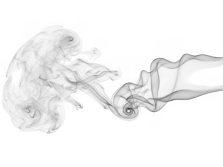 Swirling smoke clouds