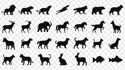 Fototapeta premium Collection of Animal Silhouettes