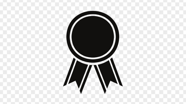 Black Award Ribbon Icon Design