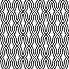Abstract seamless pattern. Modern geometric background with shaped tiles.