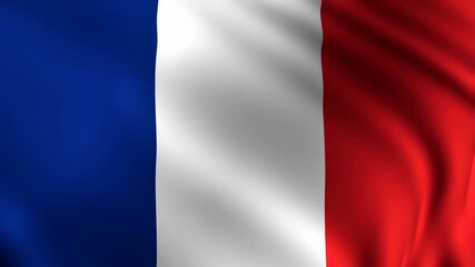 Vibrant waving striped flags in motion with red, blue, and white patterns