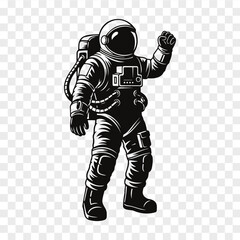 Astronaut Raising Fist in Space Suit © GW