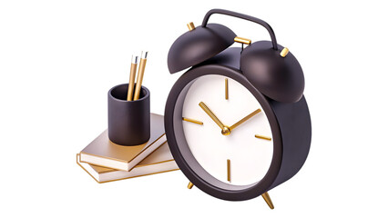 Alarm clock for Ramadan prayer and suhoor time PNG transparent background