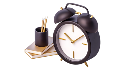 Alarm clock for Ramadan prayer and suhoor time PNG transparent background