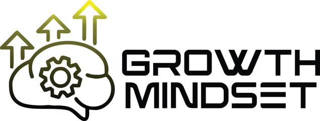 Growth mindset logo design . Successful mind concept