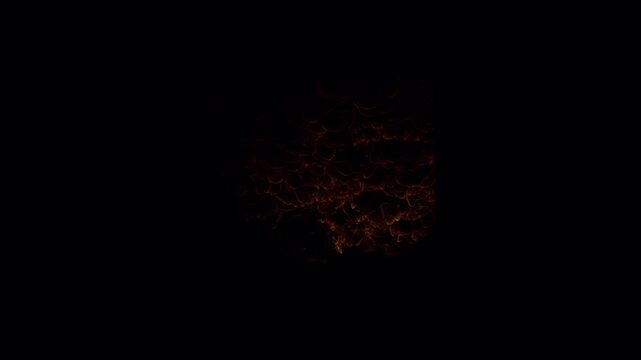 Dark Abstract Background with Fiery Red and Orange Swirls.