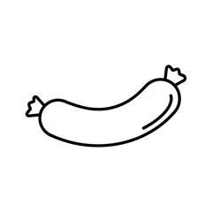 Black and white simple sausage illustration