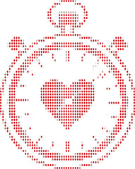 Simple Red Heart Timer Icon