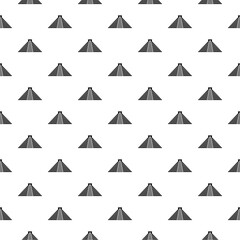 El Castillo Mayan pyramid seamless pattern isolated on white background