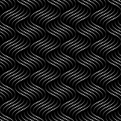 Black and white seamless pattern. Modern geometric background. Dotted grid.