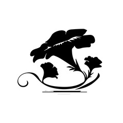 Petunia black and white flower