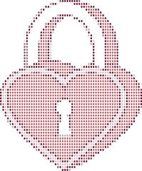 Heart Shaped Lock Security Protection Concept Digital Access Control System