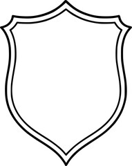 elegant shield frame icon sign, symbol, vector, art