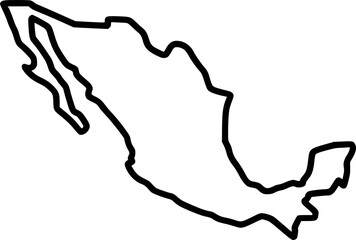 mexican map isolated icon sign, symbol, vector, art