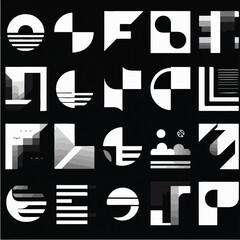 geometric silhouette vector