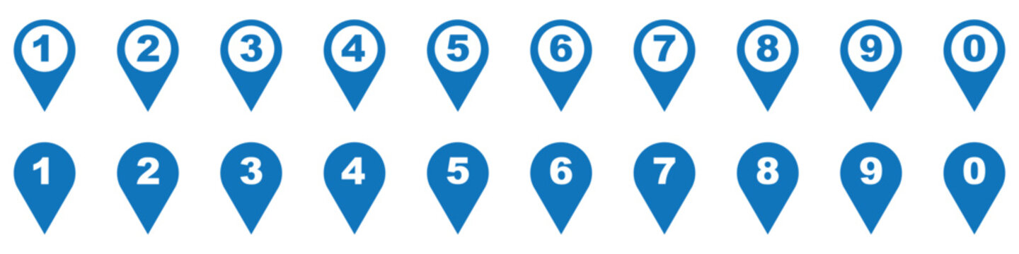 Set of location pin icons, map marker pointer collection, place navigation symbols, Gps position indicators, modern pin designs, isolated vector illustration