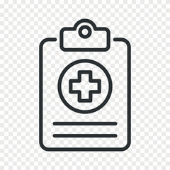 Obraz premium Patient card line icon