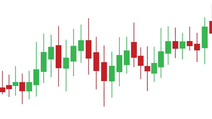 Candlestick Chart Showing Market Trends and Fluctuations.
