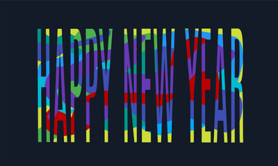 Happy newyear typographi