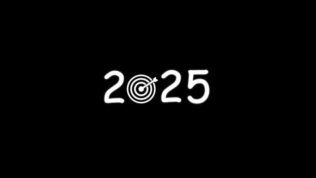 2025 with target icon animation