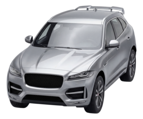 SUV featuring a roof-mounted antenna and rear spoiler.