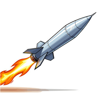 Supersonic Missile icon logo flat vector design