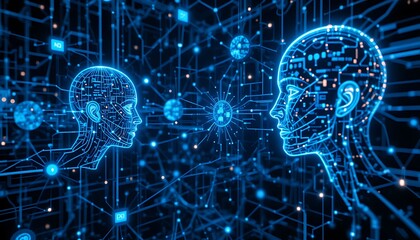 Digital Brains Connecting in a Futuristic Neural Network Environment