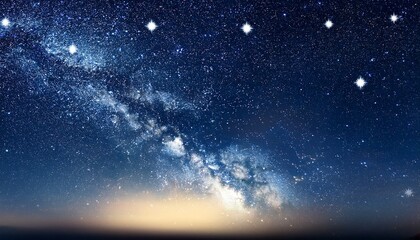 Sparkling Starry Night Sky Background