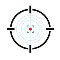 blank gun target. bullseye shooting target sign. © Noor