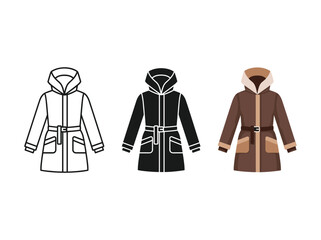 Parka Jacket Vector Illustration Set © MD ABDUL HANNAN