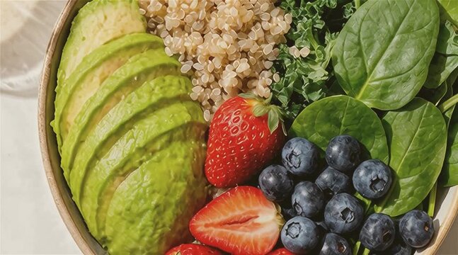 Plato de comida saludable 